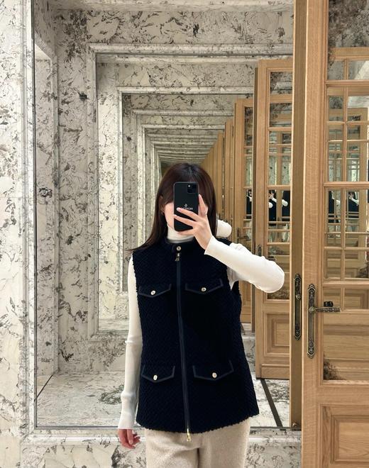 蒙口 25Fw秋冬新款 羊毛粗花呢羽绒马甲(DQJ*MM) 商品图2