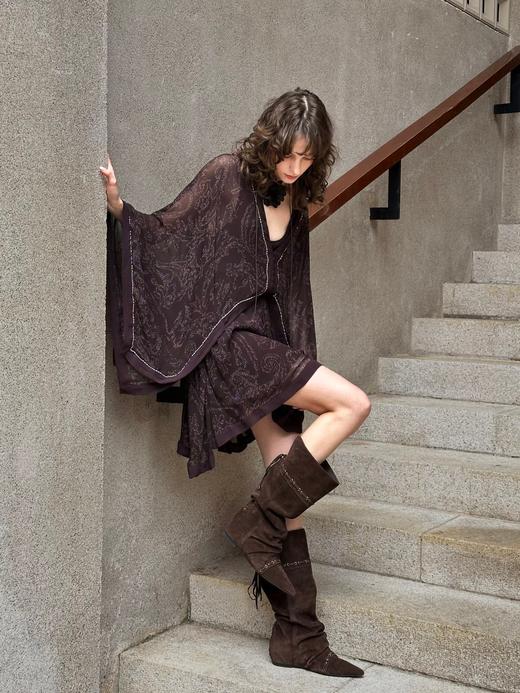 𝐔𝐧𝐟𝐨𝐥𝐢𝐨25秋冬新款复古西部牛仔靴(DBG) 商品图2