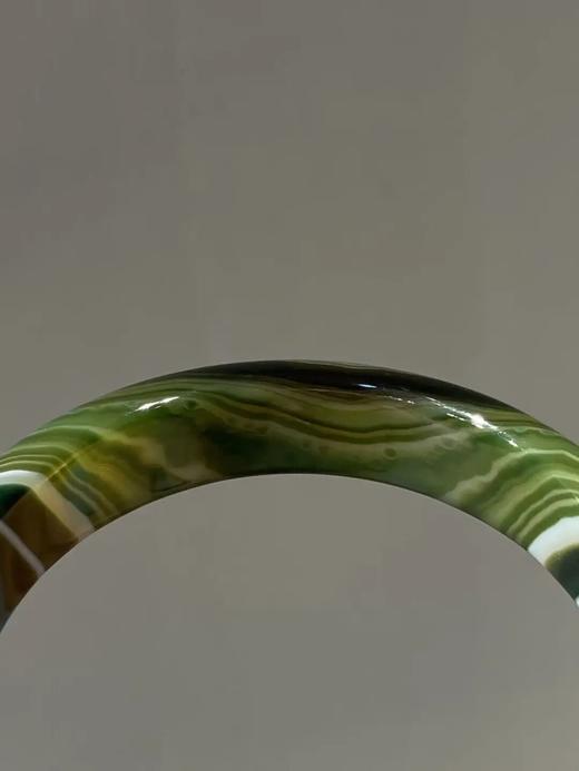 绿白双色缠丝玛瑙手镯，顺丰包邮 商品图9