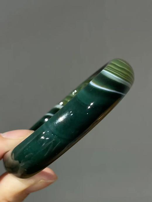 绿白双色缠丝玛瑙手镯，顺丰包邮 商品图3