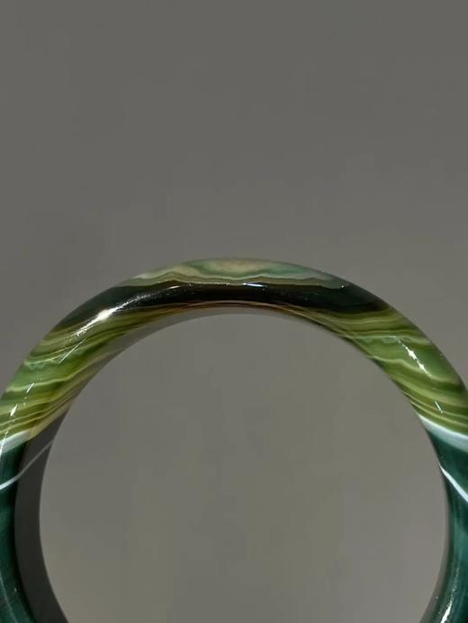 绿白双色缠丝玛瑙手镯，顺丰包邮 商品图8