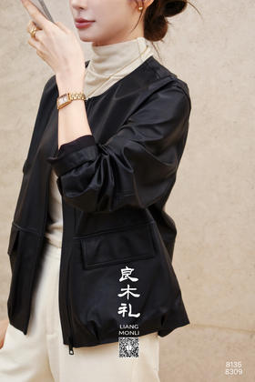 通勤系列——绵羊皮圆领夹克