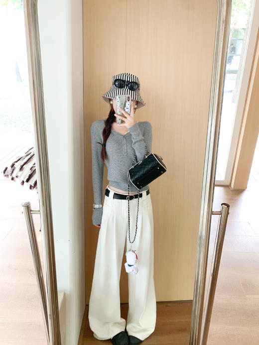 <曾小咸推荐>现货秒杀！微信超特价！韩系百搭蕾丝边领口长袖针织衫 日常149.99 立减90 秒杀59.99！ 商品图12