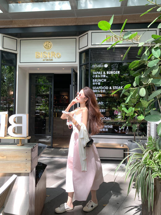 【189元任选2件】最后一波现货！法式度假吊带连衣裙收腰A字长裙 商品图6