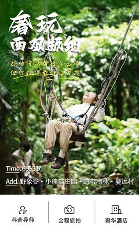 寒假·顶奢版纳 | 5星好评爆款！奢玩西双版纳之旅，比东南亚更绝的人间宝藏，过「高奢」版向往生活！