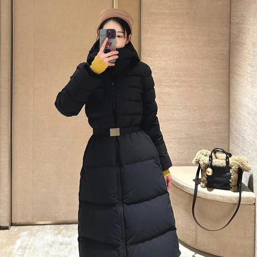 N1117 束带设计长款羽绒服 商品图1