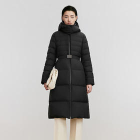 N1117 束带设计长款羽绒服