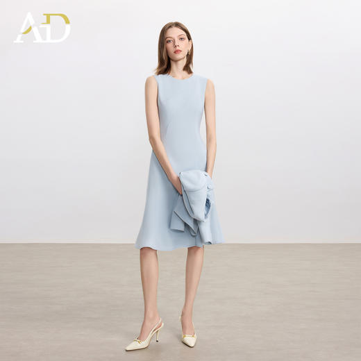 AD圆领连衣裙女秋季内搭西装背心裙洋气显瘦通勤气质时尚职业装 商品图1