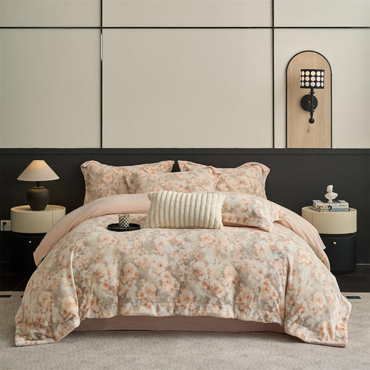 【新一代艾能发热柔暖面料】【门店同款】1S速热升温8℃艾能绒四件套 热力短绒双重暖感原生抑菌套件 商品图0