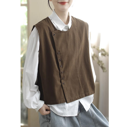 裁缝学苑AQ558马甲纸样女装新款秋宽松复古拼接背心马夹坎肩服装打板 商品图3