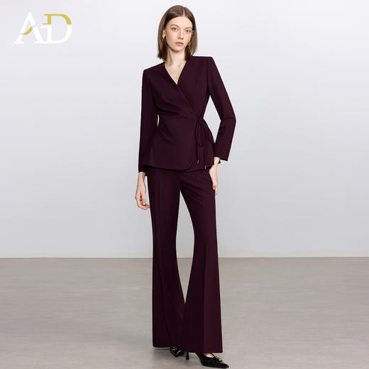 AD高端羊毛职业西装套装女2025新款绑带西服外套高级感ol职业装秋 商品图3