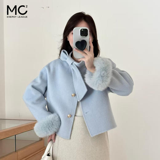 女装毛呢短款风衣-808F5242882 商品图3