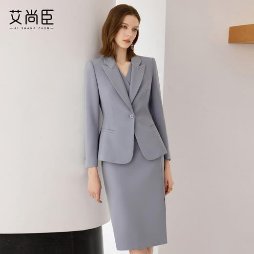艾尚臣职业西装套裙女秋季轻职场通勤穿搭套装轻奢高级感OL工作服 商品图0