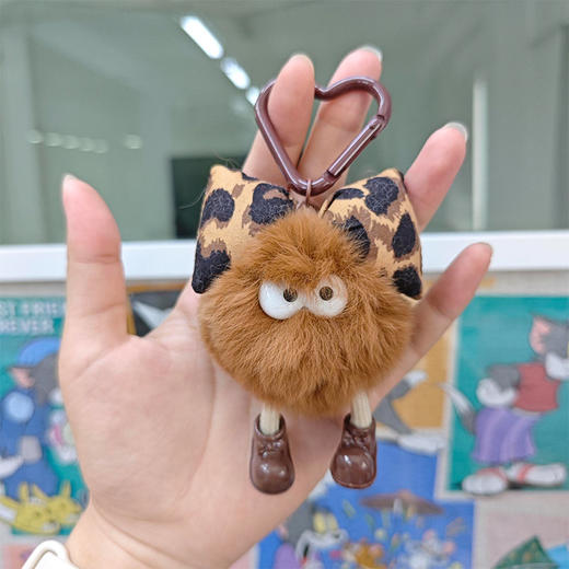 蝴蝶结可爱小煤球毛绒匙扣-纪念日百货门店同款166694743 商品图3