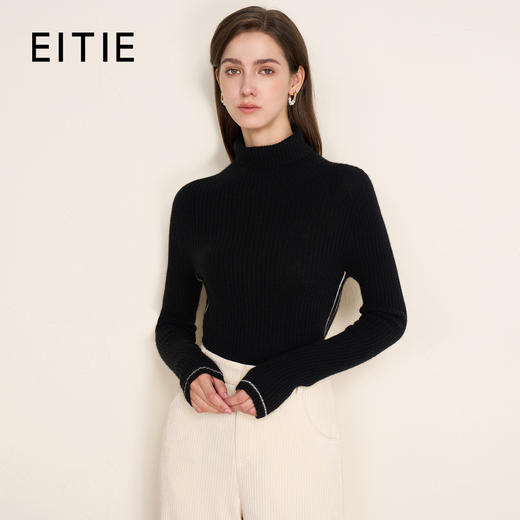 EITIE爱特爱冬季新款舒适保暖高领100%山羊绒针织衫8001711 商品图1