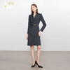 AD灰色羊毛西装连衣裙气质女神范高端职业装西服裙子总裁工作服 商品缩略图3