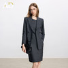 AD高级感绵羊毛西装套装女秋冬2025新款灰色职业内搭连衣裙两件套 商品缩略图3