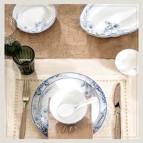 【6F】玛戈隆特水岸花影餐具套装家用骨瓷乔迁礼物新婚结婚碗碟套装高级28头