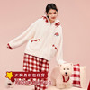 【积分兑换】奇趣乐园系列摩卡红格睡衣魔法学院风毛绒保暖秋冬家居服女 商品缩略图4
