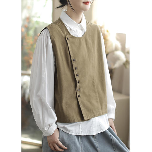 裁缝学苑AQ558马甲纸样女装新款秋宽松复古拼接背心马夹坎肩服装打板 商品图2