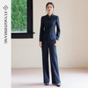 FUYAO扶摇 新中式盘扣西装套装女2025新款藏青色圆领西服中山装秋 商品缩略图3