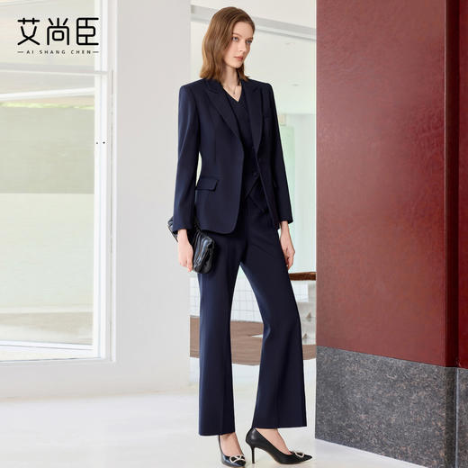 艾尚臣西装套装女早秋轻职风西服马甲三件套高端气场强大ol职业装 商品图3
