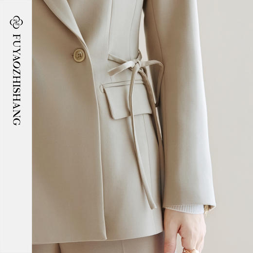 FUYAO扶摇 复古学院风西装两件套女2025新款高级感小西服时尚套装 商品图2