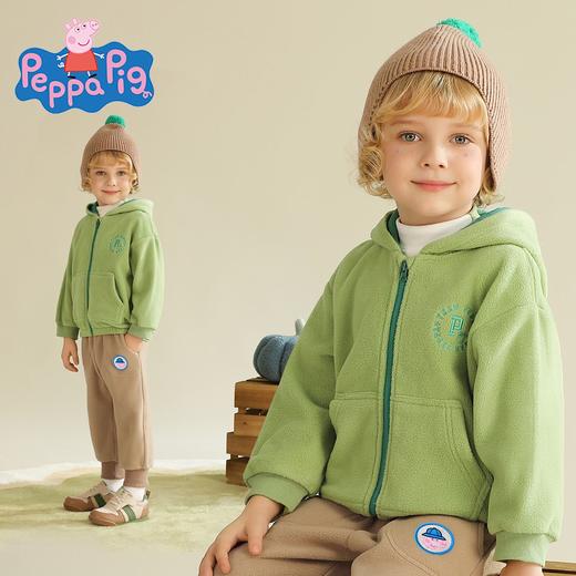 【双面暖绒】【90-130】【小猪佩奇】男童加绒连帽外套 商品图8