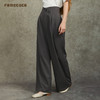 Famecoco范可儿设计感斜襟极简西装裤长裤高腰阔腿裤FAC6GA012 商品缩略图1