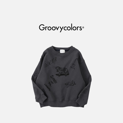 日本GC童装 Groovycolors 滑板小狗涂鸦卫衣 商品图1