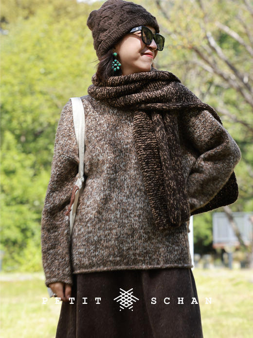 PETIT SCHAN小闪 #090 A Twisted Sense of Joy 开心麻花 牦牛绒骆驼绒混纺手纺纱手工编织冷帽 商品图3