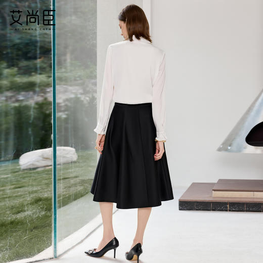 艾尚臣简约白色衬衫套装女2025秋高级感穿搭气质轻熟风职业装套裙 商品图4