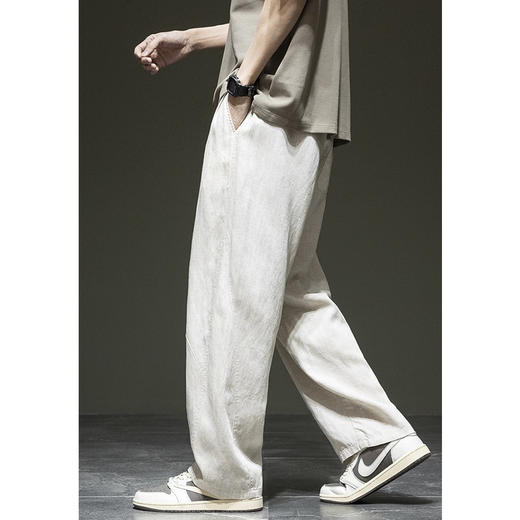 裁缝学苑MS12潮流百搭亚麻休闲裤纸样男士宽松直筒裤子打版裁剪样板 商品图3