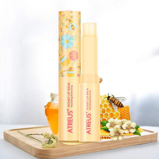  泰国ATREUS蜂蜜润唇膏 保湿滋润补水防干裂蜜蜂润唇膏打底唇膏唇彩 商品图1
