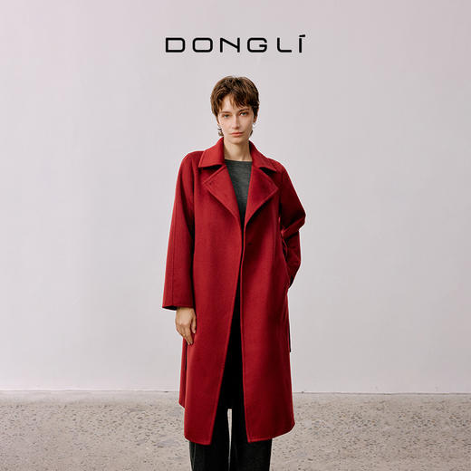 东黎 • 小山羊绒女士秋冬双面呢宽松时尚长款大衣 4A48 商品图6