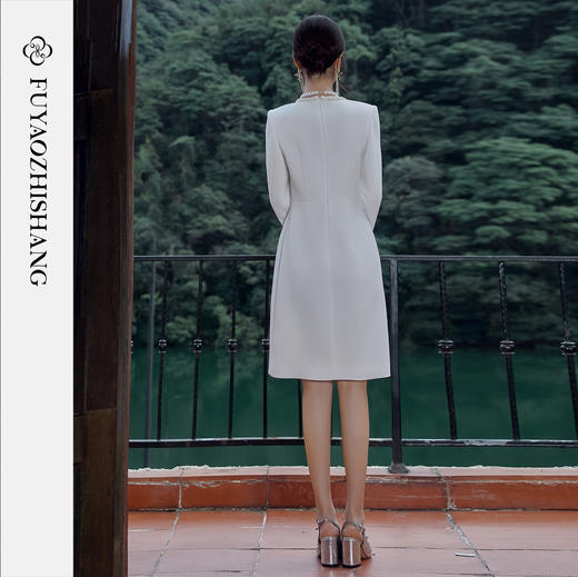 FUYAO扶摇 小香风连衣裙女秋冬新款精致高级感法式显瘦粗花呢裙子 商品图4