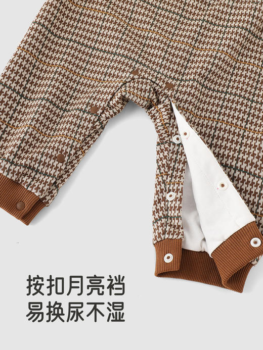 英氏婴儿纯棉连体衣春秋款英伦洋气外出服男宝宝哈衣YRHAJ4R029A 商品图4