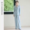 FUYAO扶摇 中式复古西服套装女秋冬国风盘扣西装外套直筒裤两件套 商品缩略图0