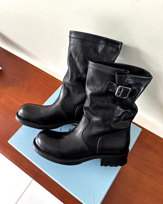 现货 THS-限时 P家 西部复古骑士靴 时尚软质马丁靴 2色 BZ1269 商品图5