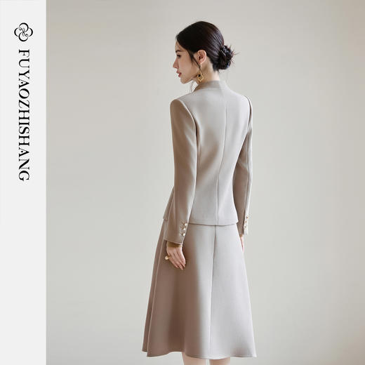 FUYAO扶摇 高级感时尚套装女精致富家千金感小香风醋酸西装两件套 商品图4