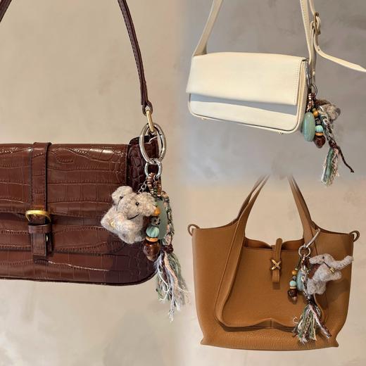 “精致加分神器”——闪耀编绳流苏手机挂 & 手工羊毛毡小象灵动包挂！背上一整串幸运！独一无二，穿搭点睛之笔，让整体造型变得鲜活、俏皮、有故事！ 商品图1