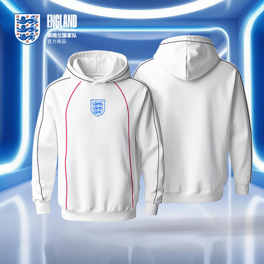 【官方正版】英格兰国家队 | 秋季新款白色连帽卫衣男女款帽衫 商品图0