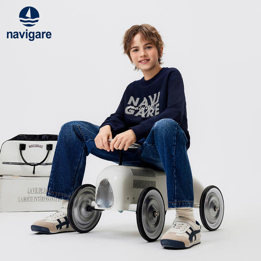【清仓特惠】【 纳维凯尔】【120-165】Navigare小帆船男童春秋款休闲百搭卫衣 商品图2