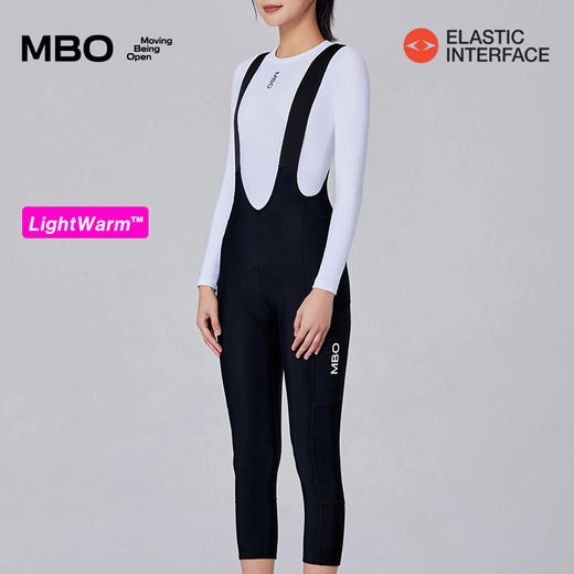 MBO LightWarm™女子秋冬储物抓绒背带骑行七分裤 双箭头 T177C  (经销商专拍链接，非经销商拍单不发货) 商品图0