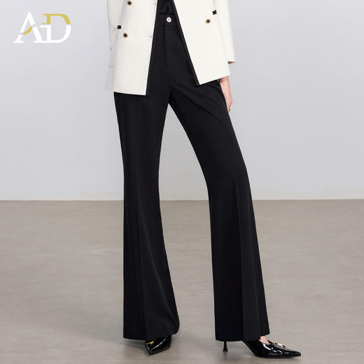 AD黑色西装裤女2025新款春秋高腰显瘦职业装气质高级感阔腿裤长裤 商品图1