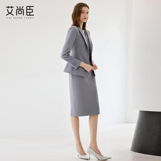 艾尚臣职业西装套裙女秋季轻职场通勤穿搭套装轻奢高级感OL工作服 商品图2