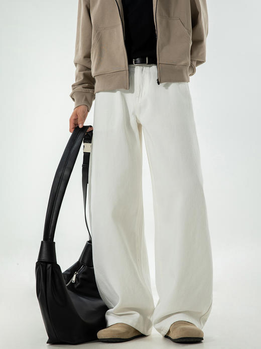 【YW】无忧购美式复古廓形牛仔裤男秋季潮牌直筒裤质感宽松裤子MN2474（截单后7天发货) 商品图2