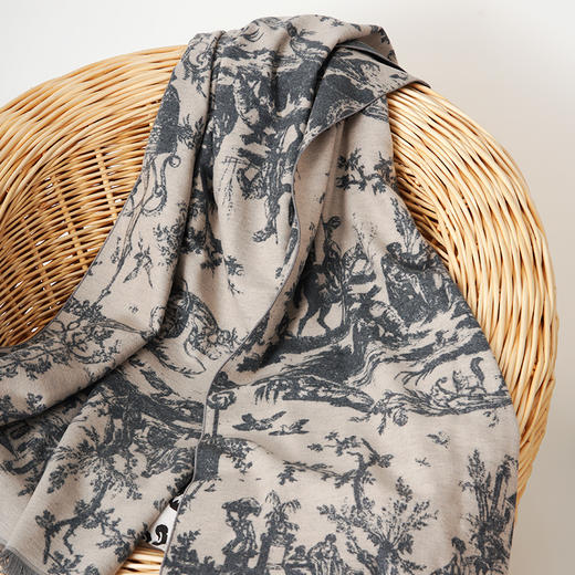 青云染ClouDyeing[绒雾]真丝拉绒百分百桑蚕丝围巾披肩 商品图1