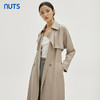 NUTS商场同款春秋纯色韩版简约休闲宽松长款风衣外套女333041049 商品缩略图2
