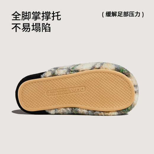 【云优选】朴西 南星棉拖鞋 女复古格纹冬季保暖家居室内情侣防滑家用毛绒拖鞋【预售】预计5天后发出 商品图3